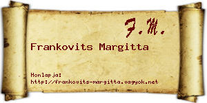 Frankovits Margitta névjegykártya